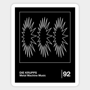 Die Krupps / Minimalist Graphic Fan Artwork Design Magnet
